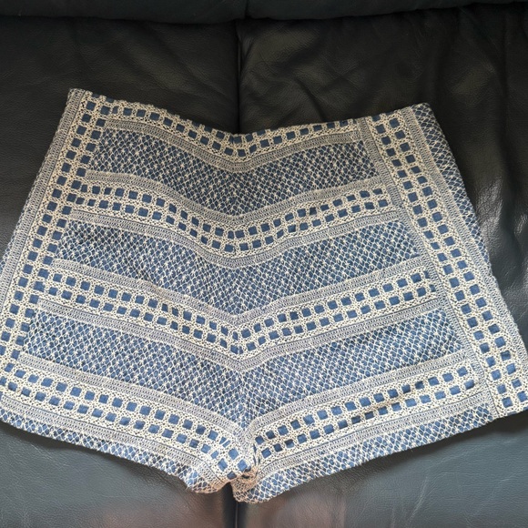 Endless Rose Pants - Endless Rose Blue and Cream Women Shorts